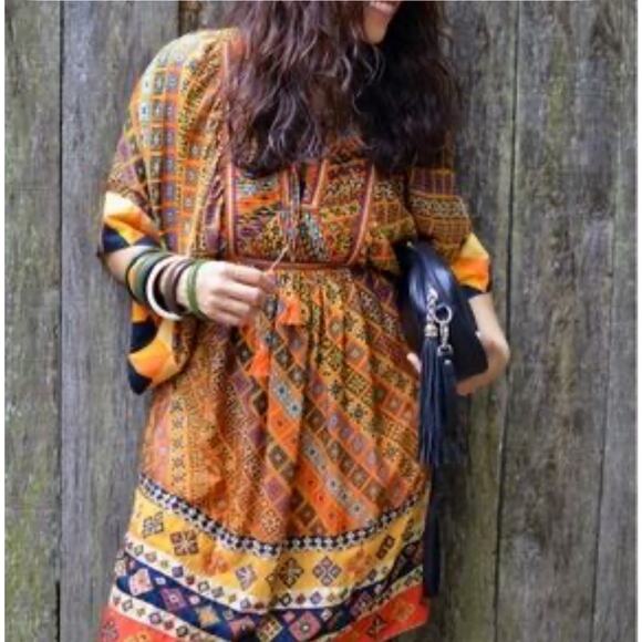 Anthropologie Tanvi Kedia Sumana Kaleidoscope Boho Festival Tunic - Large - Picture 2 of 12